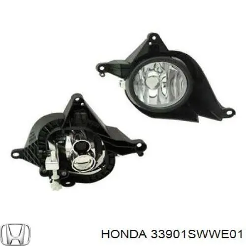 33901SWWE01 Honda Lampa przeciwmgielna prawa