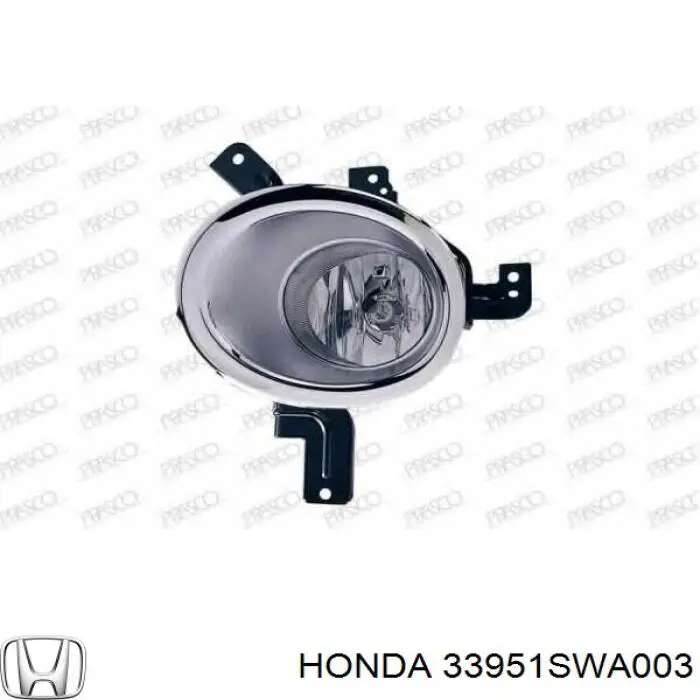Do koszyka 33951SWA003 Honda Lampa przeciwmgielna lewa