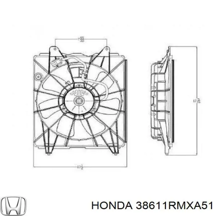 Wentylator (wirnik) chłodnicy Honda 38611RMXA51 cena, od 38,60 USD