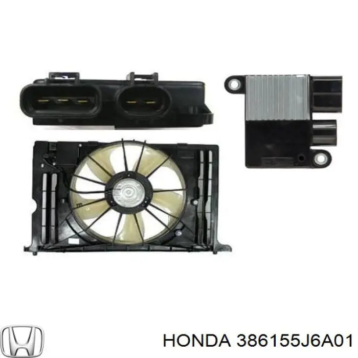 386155J6A01 Honda Dyfuzor chłodnicy, w komplecie z silnikiem i wirnikiem