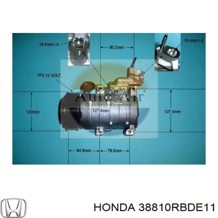 Sprężarka klimatyzacji Honda 38810RBDE11 cena, od 134,50 USD