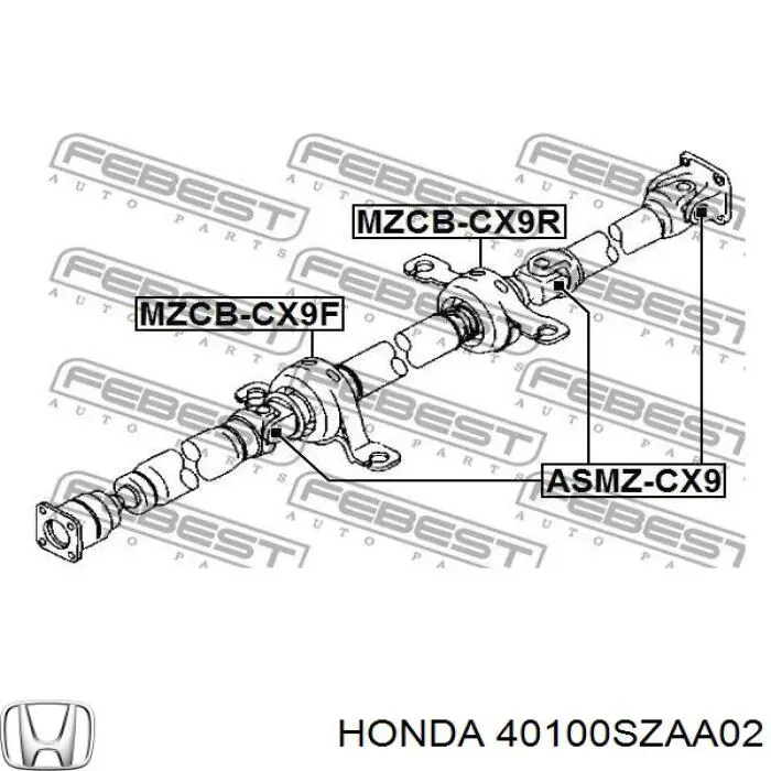  Wał Cardana tylny, kompletny Honda Pilot 2