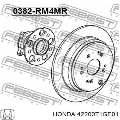 Do koszyka 42200T1GE01 Honda Piasta tylna