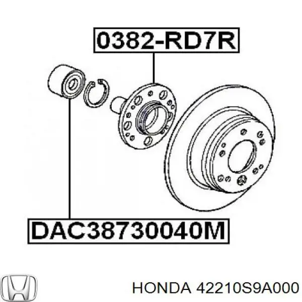 42210S9A000 Honda Piasta tylna