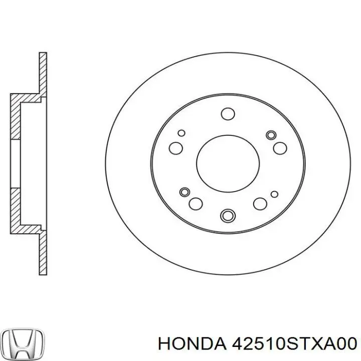 Tarcza hamulcowa tylna Honda 42510STXA00 cena, od 117,45 USD