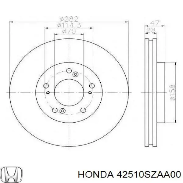 Do koszyka JBR1332 Power Stop Tarcza hamulcowa tylna