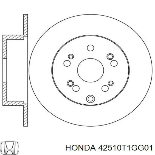 Do koszyka 42510T1GG01 Honda Tarcza hamulcowa tylna