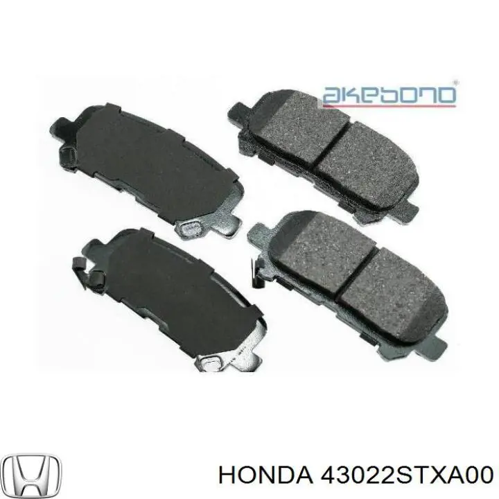Okładziny (klocki) do hamulców tarczowych tylne Honda 43022STXA00 cena, od 25,87 USD