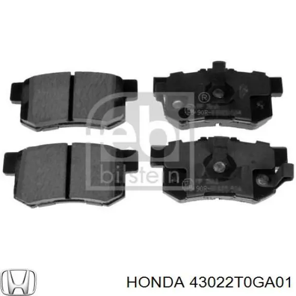Okładziny (klocki) do hamulców tarczowych tylne Honda 43022T0GA01 cena, od 24,65 USD