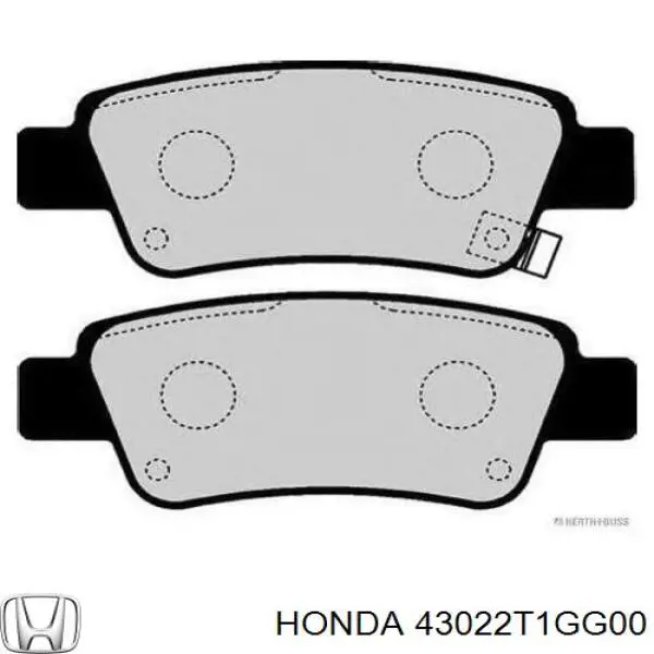 Okładziny (klocki) do hamulców tarczowych tylne Honda 43022T1GG00 cena, od 17,12 USD