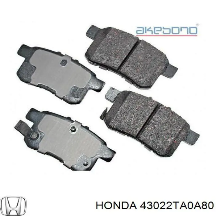 Okładziny (klocki) do hamulców tarczowych tylne Honda 43022TA0A80 cena, od 14,75 USD