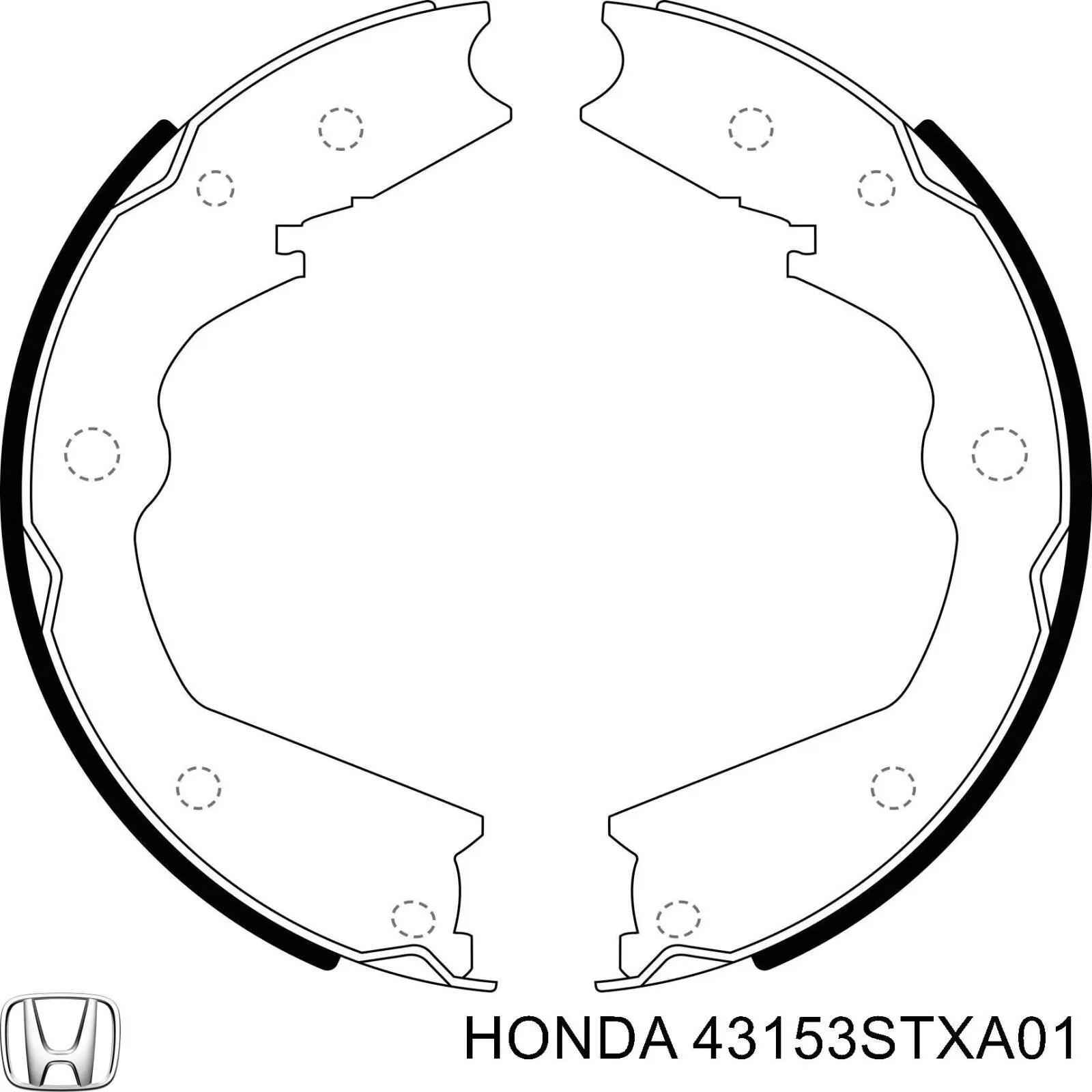 Klocki hamulca ręcznego Honda 43153STXA01 cena, od 61,49 USD
