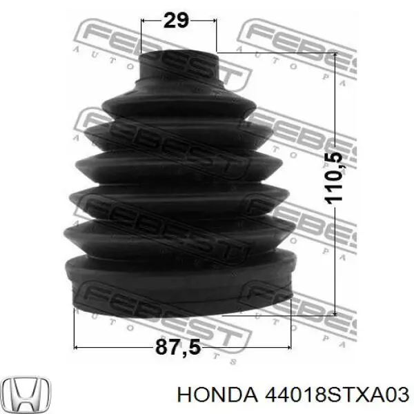 Osłona przegubu homokinetycznego półosi przedniej zewnętrzna Honda 44018STXA03 cena, od 31,46 USD