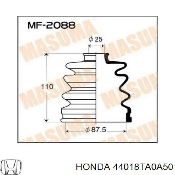 Do koszyka 44018TA0A50 Honda Osłona przegubu homokinetycznego półosi przedniej zewnętrzna