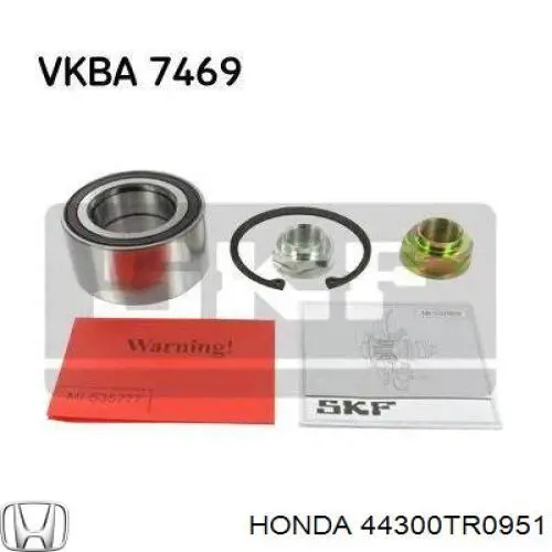 Do koszyka 44300TR0951 Honda Łożysko piasty przedniej