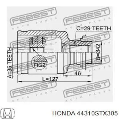 Do koszyka 44310STX305 Honda Przegub homokinetyczny wewnętrzny przedni prawy