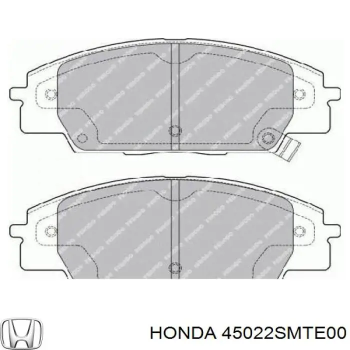 Klocki hamulcowe przednie tarczowe Honda 45022SMTE00 cena, od 12,57 USD