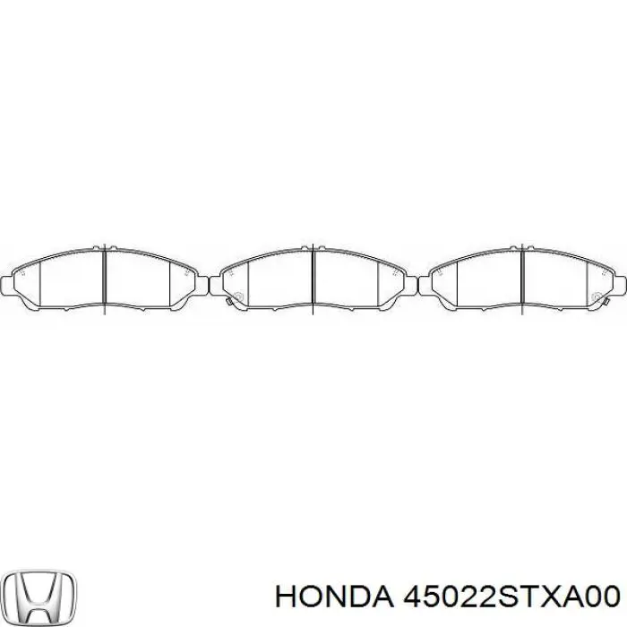 Klocki hamulcowe przednie tarczowe Honda 45022STXA00 cena, od 61,62 USD