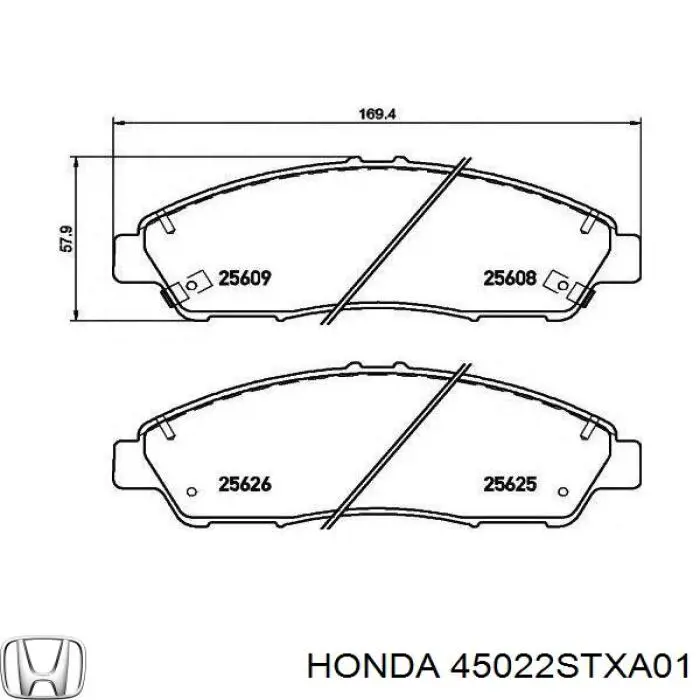 45022STXA01 Honda Klocki hamulcowe przednie tarczowe
