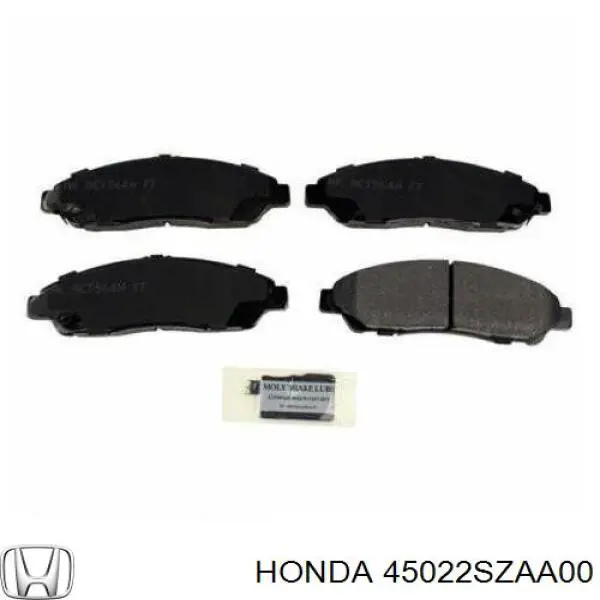 Klocki hamulcowe przednie tarczowe Honda 45022SZAA00 cena, od 61,62 USD