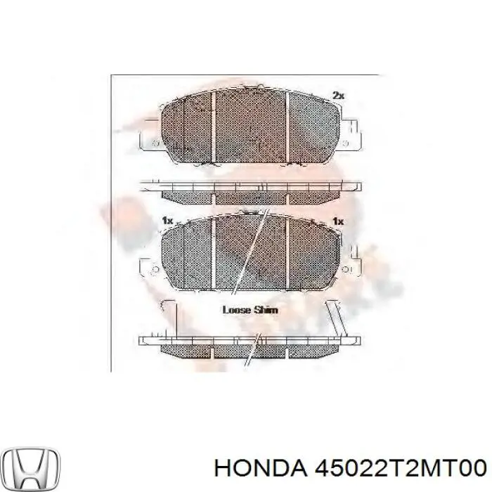 Do koszyka 45022T2MT00 Honda Klocki hamulcowe przednie tarczowe