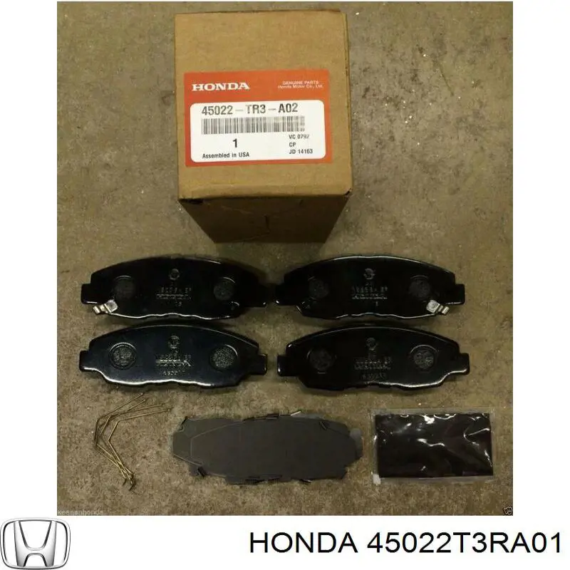 Klocki hamulcowe przednie tarczowe 45022T3RA01 Honda