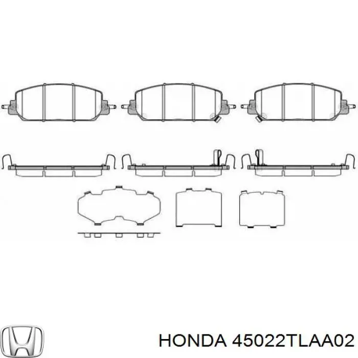 Klocki hamulcowe przednie tarczowe Honda 45022TLAA02 cena, od 151,11 USD