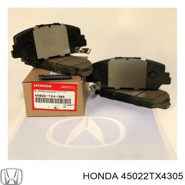 Do koszyka 45022TY2A03 Honda Klocki hamulcowe przednie tarczowe