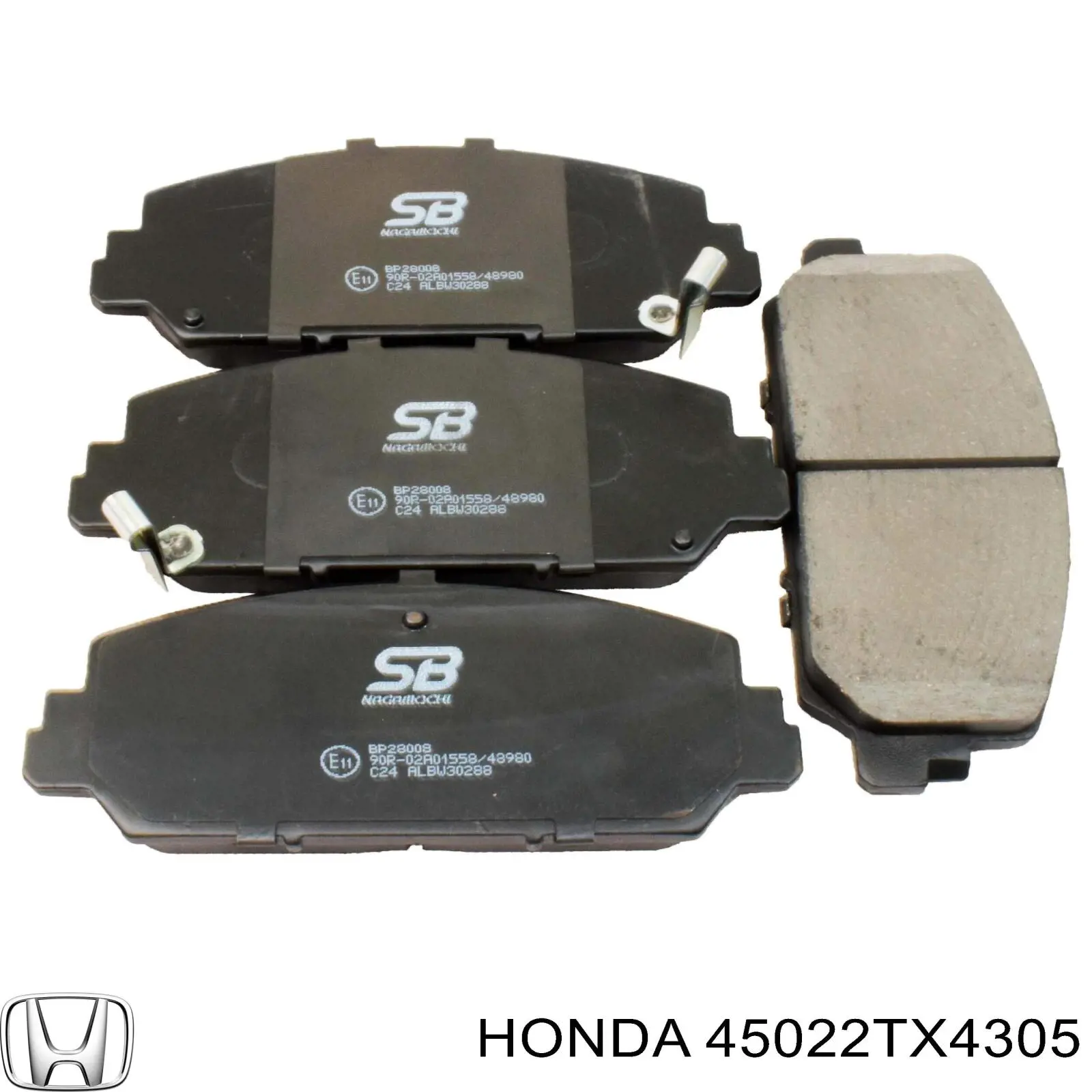 Klocki hamulcowe przednie tarczowe Honda 45022TX4A02 cena, od 44,61 USD
