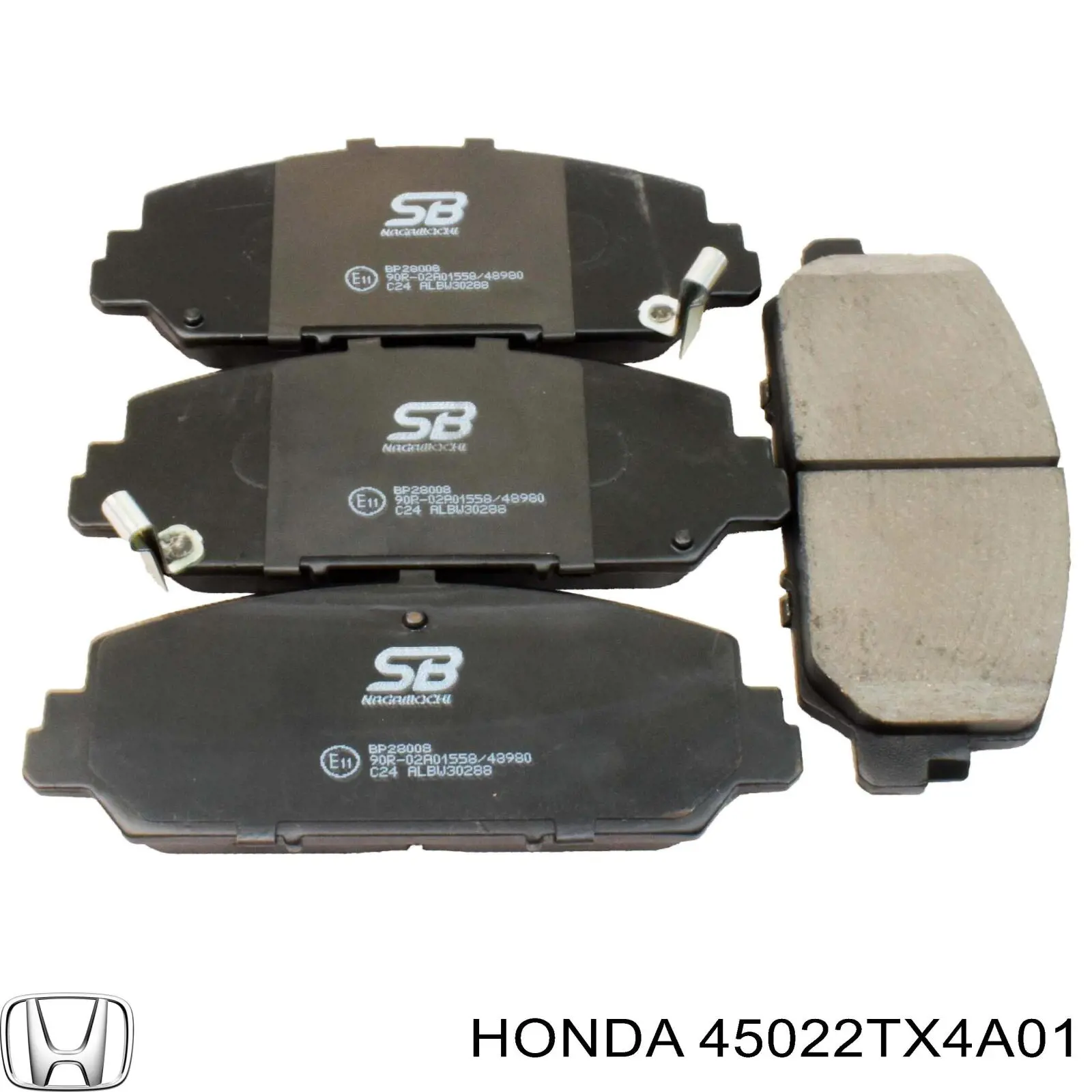 Klocki hamulcowe przednie tarczowe Honda 45022TX4A02