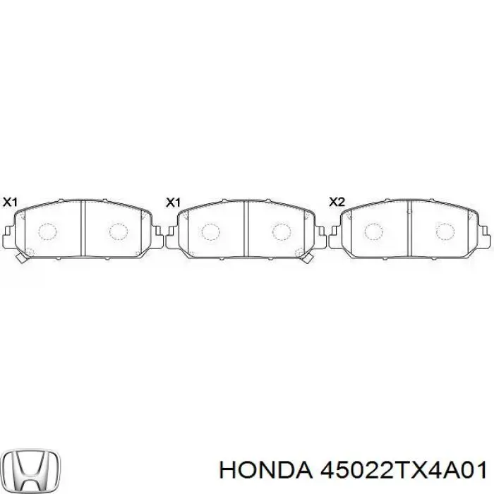 Do koszyka 45022TX4A02 Honda Klocki hamulcowe przednie tarczowe