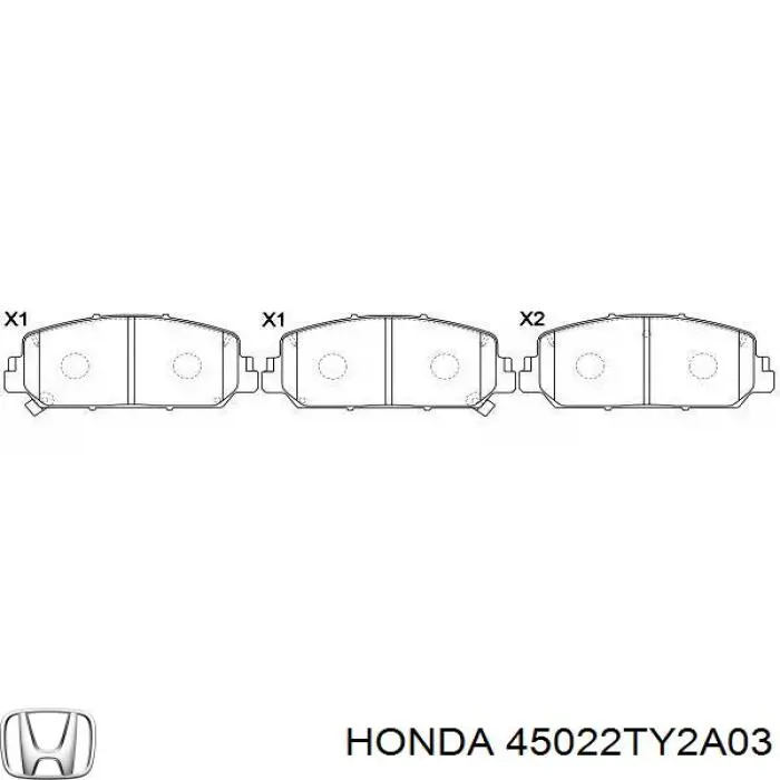 45022TY2A03 Honda Klocki hamulcowe przednie tarczowe