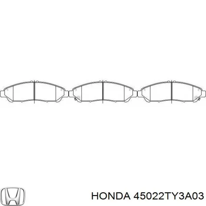 Do koszyka 45022TY3A03 Honda Klocki hamulcowe przednie tarczowe