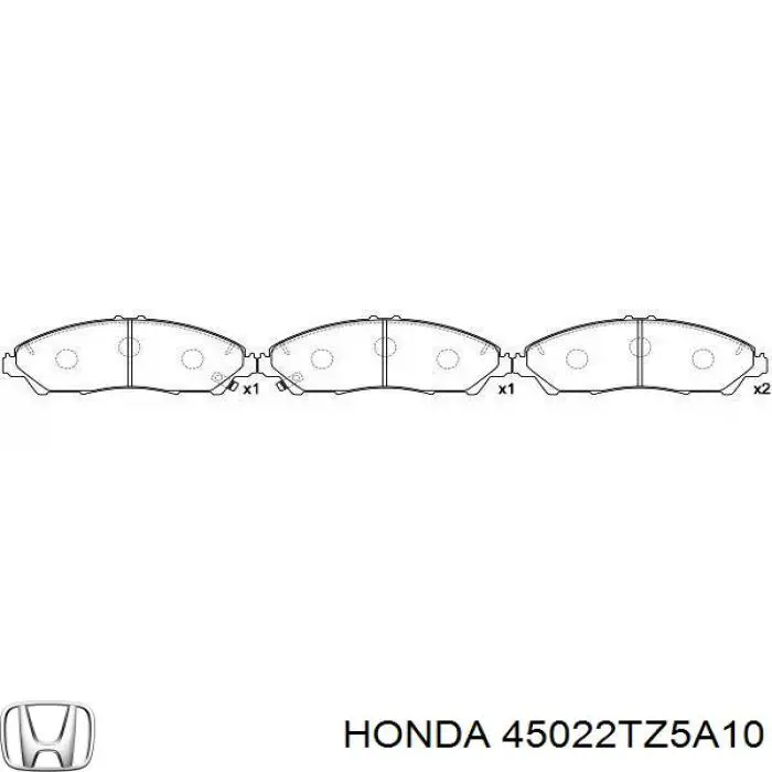 Do koszyka 45022TZ5A10 Honda Klocki hamulcowe przednie tarczowe
