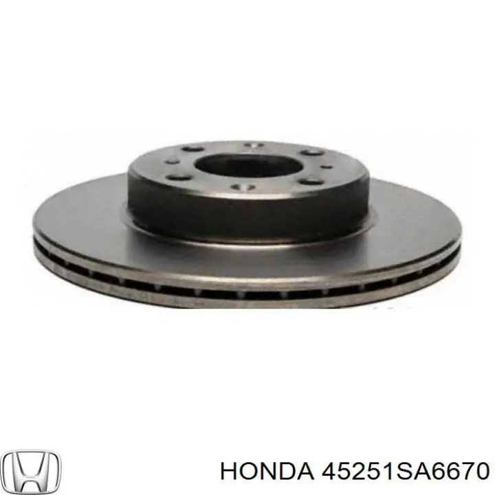 Do koszyka 45251SA6670 Honda Tarcza hamulcowa przednia