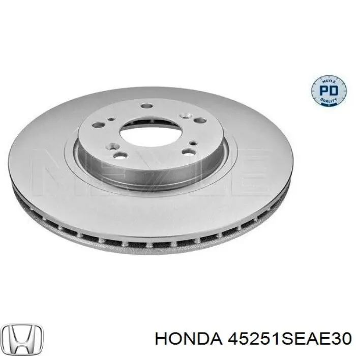 Do koszyka 45251SEAE30 Honda Tarcza hamulcowa przednia