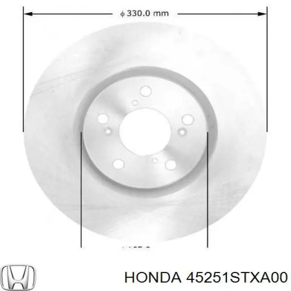 Tarcza hamulcowa przednia Honda 45251STXA00 cena, od 114,09 USD