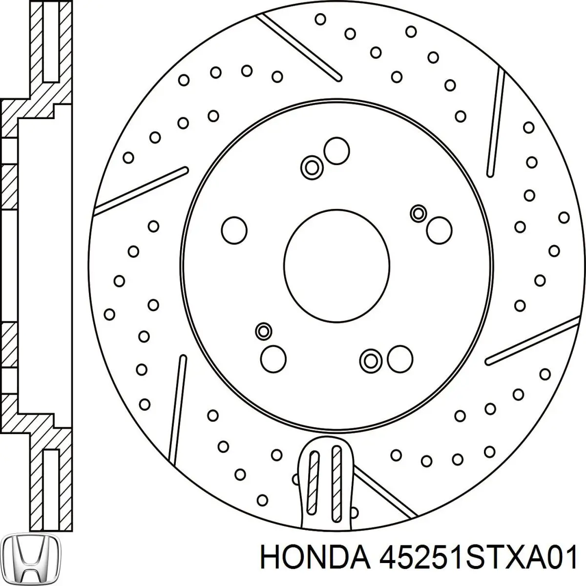 Tarcza hamulcowa przednia Honda 45251STXA01 cena, od 109,61 USD