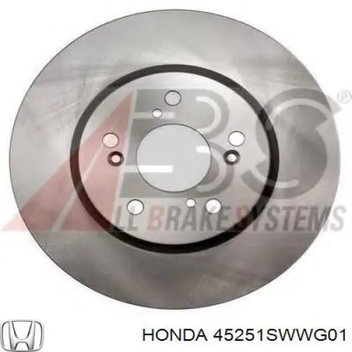 Tarcza hamulcowa przednia Honda 45251SWWG01 cena, od 58,59 USD