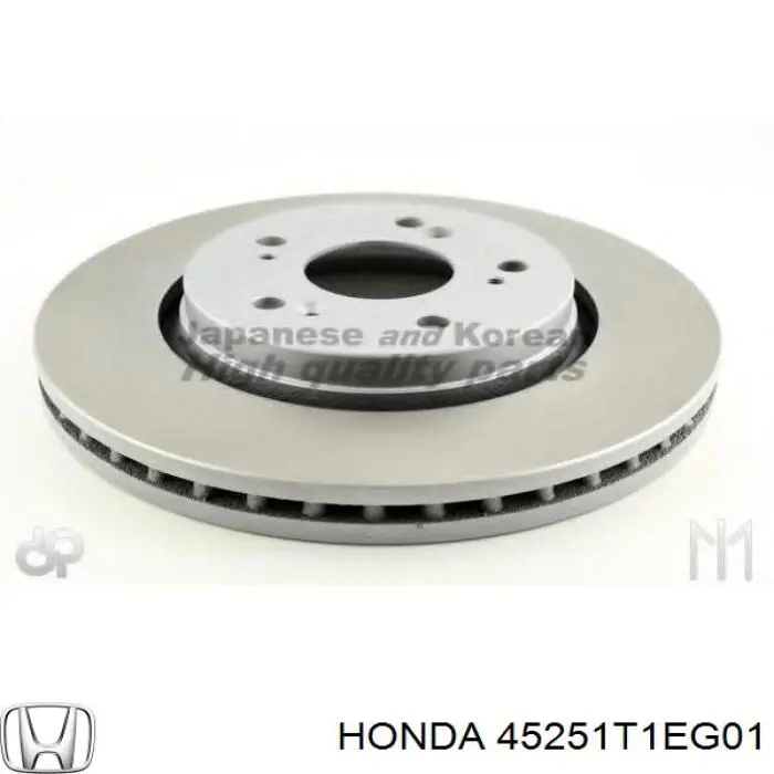 Do koszyka 45251T1EG01 Honda Tarcza hamulcowa przednia