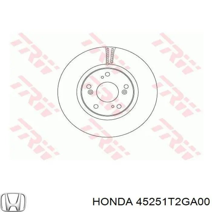 Do koszyka 45251T2GA00 Honda Tarcza hamulcowa przednia