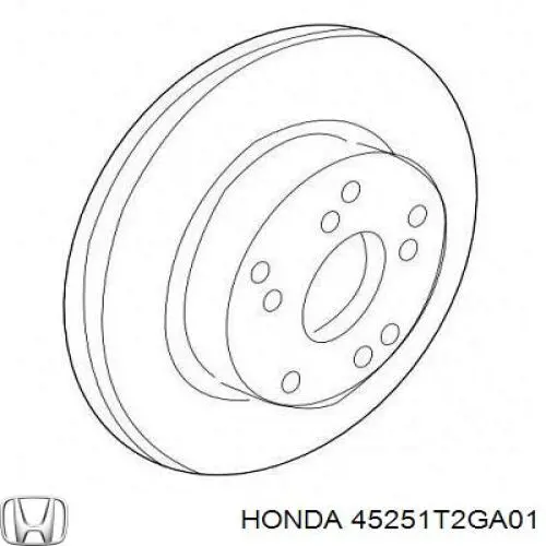 45251T2GA01 Honda Tarcza hamulcowa przednia