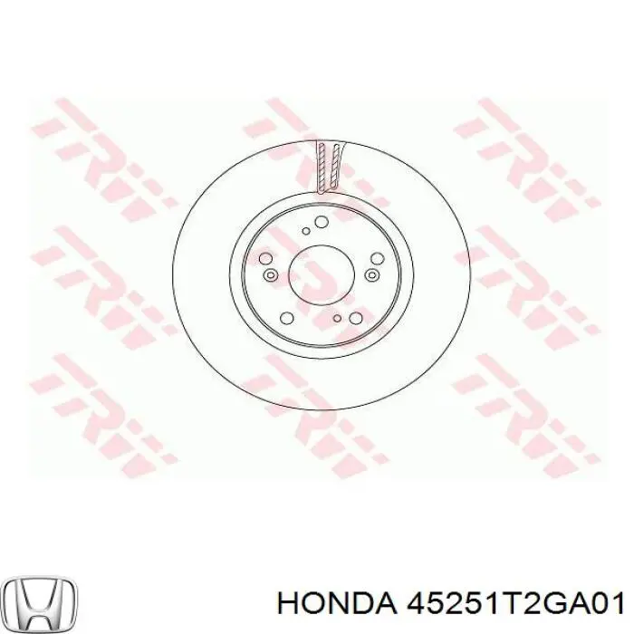 Do koszyka 45251T2GA01 Honda Tarcza hamulcowa przednia