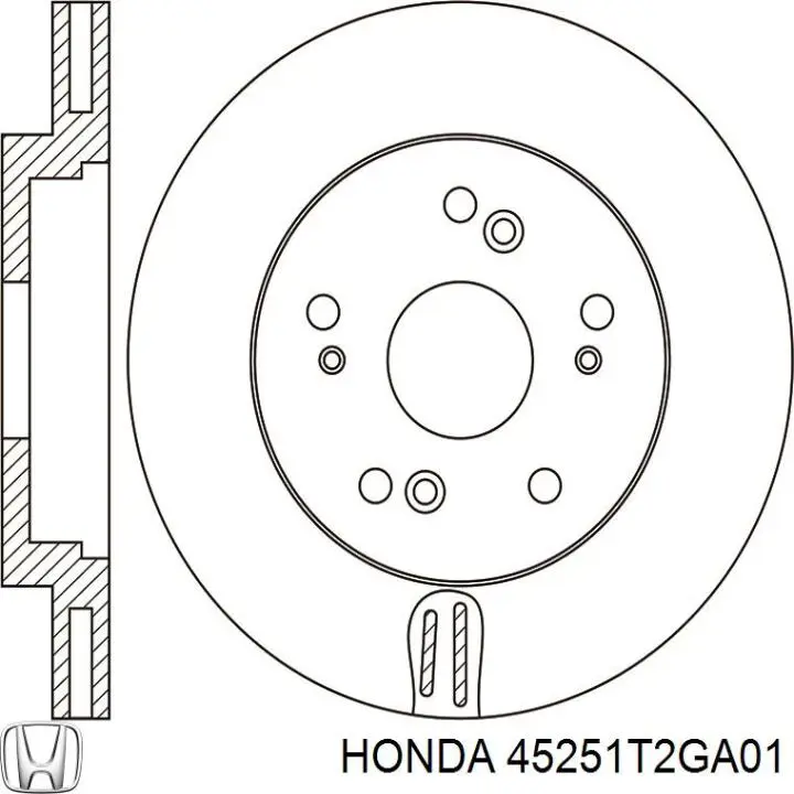 45251T2GA01 Honda Tarcza hamulcowa przednia