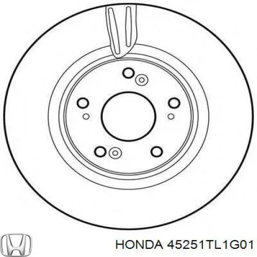 Do koszyka 45251TL1G01 Honda Tarcza hamulcowa przednia