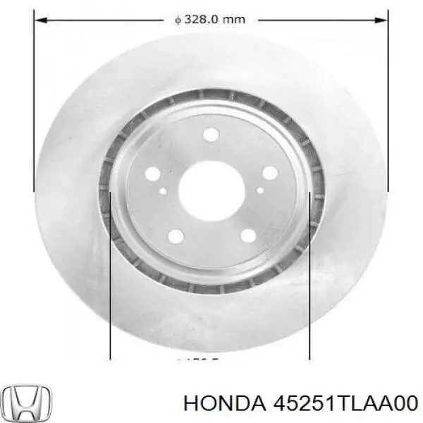 45251TLAA00 Honda Tarcza hamulcowa przednia