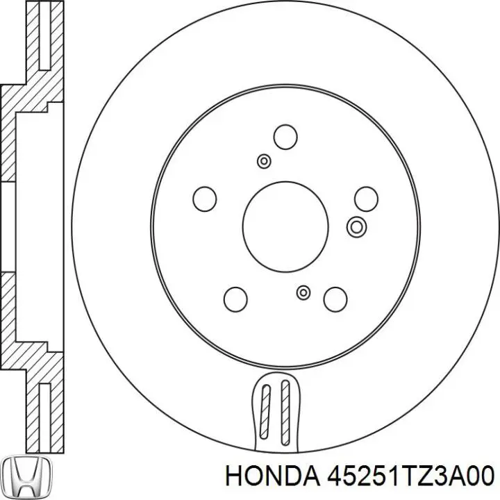45251TZ3A00 Honda Tarcza hamulcowa przednia