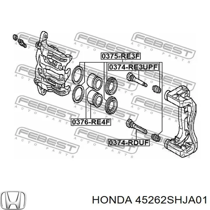 Prowadnica zacisku przedniego górna Honda 45262SHJA01 cena, od 19,61 USD