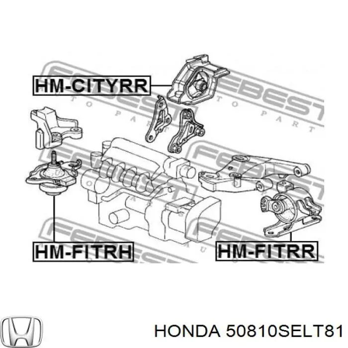 Poduszka (podpora) silnika tylna 50810SELT81 Honda