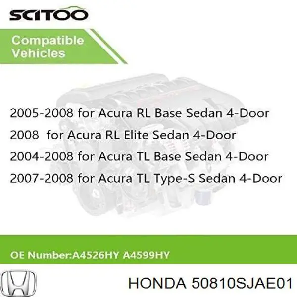 Do koszyka 50810SJAE01 Honda Poduszka (podpora) silnika tylna